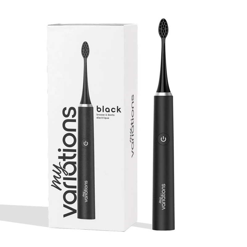 My Variations - Electric Sonic Toothbrush - Rechargeable - 1 Month Battery - 5 Cleaning Modes - Integrated Timer for 2 Minutes - 1 Handle and 1 Brush (Black)