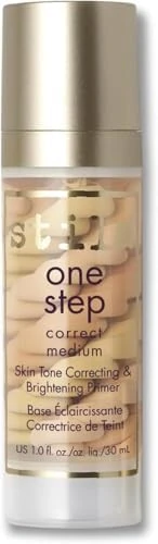 Stila One Step Correct Skin Tone Color Corrector Medium – All in 1 Brightening Primer Serum & Make-up Primer for Even Skin - 30ml