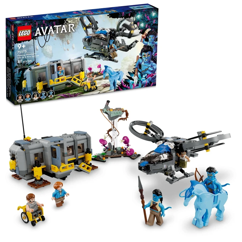 LEGO 75573 Avatar Floating Mountains: Site 26 & RDA Samson, Buildable Helicopter Toy for Kids with Direhorse Animal Figure and 5 Minifigures, Gift Idea for Boys & Girls