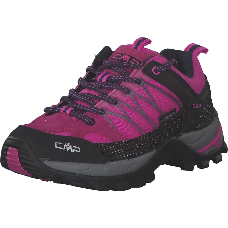 CMP Rigel Low Wmn Trekking Shoe Wp, Walking Shoe, Pink Fluo-B.Blue,