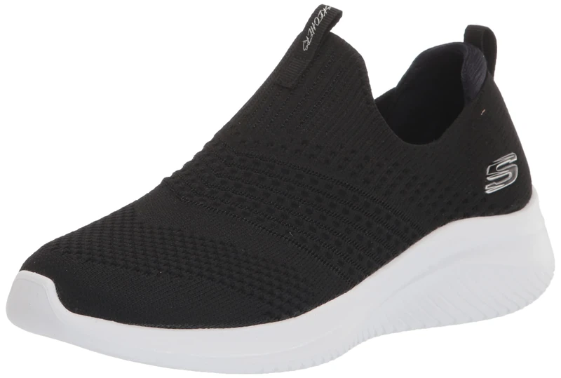 Skechers Sport Women's Womens Ultra Flex 3.0-Classy Charm Sneaker, Black/White=BKW, 6 UK
