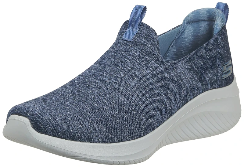Skechers Womens Cloud Ultra Flex 3.0 Slicked Trainers Navy Mesh/Trim 4.5 (37.5)