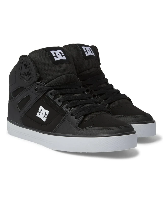 Dc Shoes Men's Pure HIGH-TOP WC Shoe, Black/Black/White, 7.5 UK