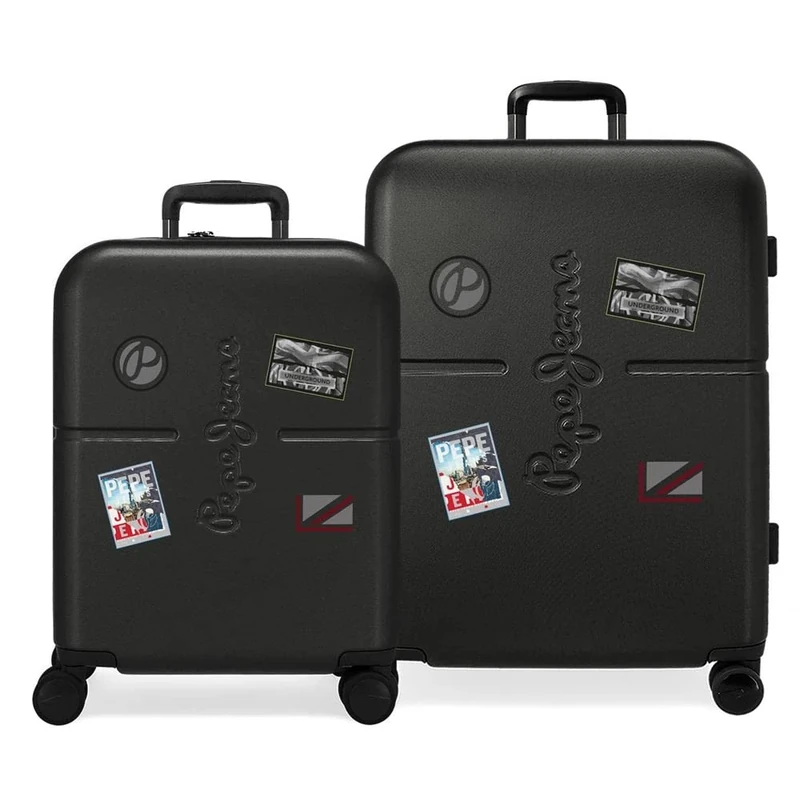 Pepe Jeans Cabin Trolley, Black, Standard Size, Set The Suitcase