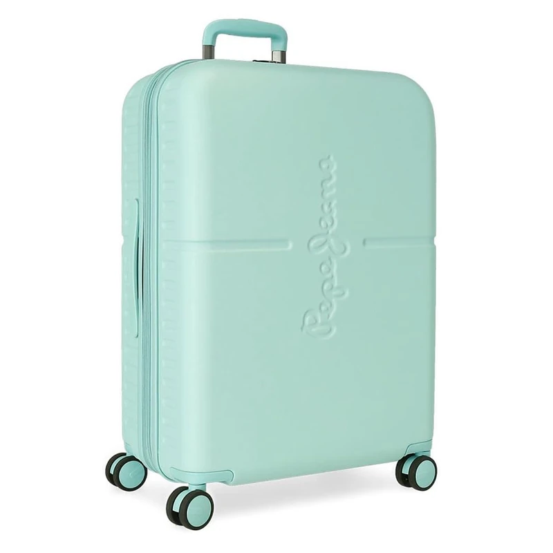 Pepe Jeans Highlight Medium Suitcase, 48 x 70 x 28 cm, Blue, 48x70x28 cms, Medium Suitcase