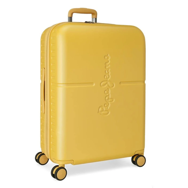 Pepe Jeans Highlight Medium Suitcase, 48 x 70 x 28 cm, Lemon Tree, 48x70x28 cms, Medium Suitcase - Image 1