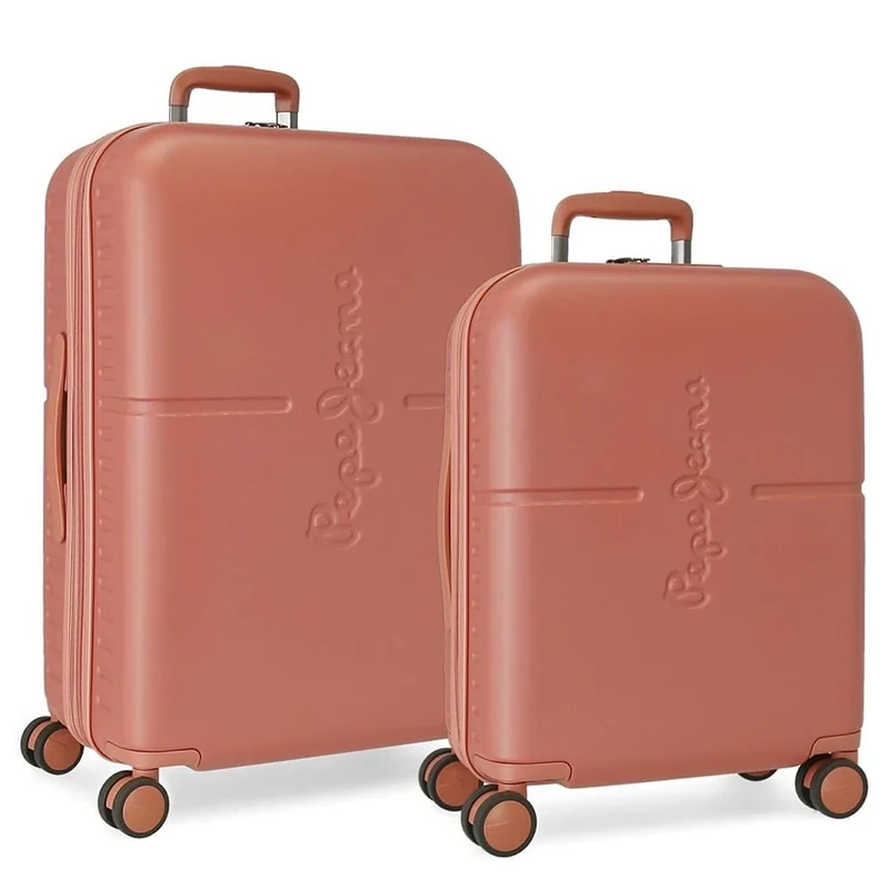Pepe Jeans Highlight Suitcase Set, 48 x 70 x 28 cm, red, 48x70x28 cms, Suitcase Set