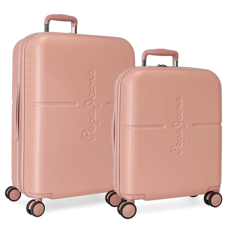 Pepe Jeans Highlight Suitcase Set, 48 x 70 x 28 cm, Pink, 48x70x28 cms, Suitcase Set