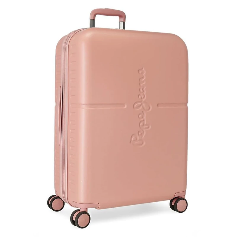 Pepe Jeans Highlight Medium Suitcase, 48 x 70 x 28 cm, Pink, 48x70x28 cms, Medium Suitcase