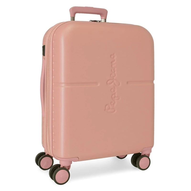Pepe Jeans Highlight Pink Cabin Suitcase 40 x 55 x 20 cm Rigid ABS Built-in TSA Closure 37 L 2.7 kg 4 Wheels Double Extendable Hand Luggage
