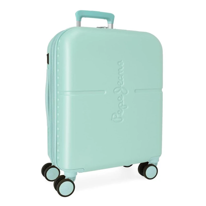 Pepe Jeans Highlight Turquoise Cabin Suitcase 40 x 55 x 20 cm Rigid ABS Built-in TSA Closure 37L 2.7 kg 4 Wheels Double Extendable Hand Luggage