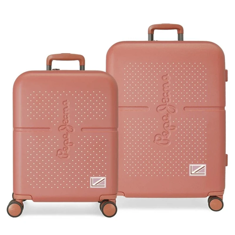 Pepe Jeans Laila Cabin Suitcase, 40 x 55 x 20 cm, Black/White, 40x55x20 cms, Cabin suitcase