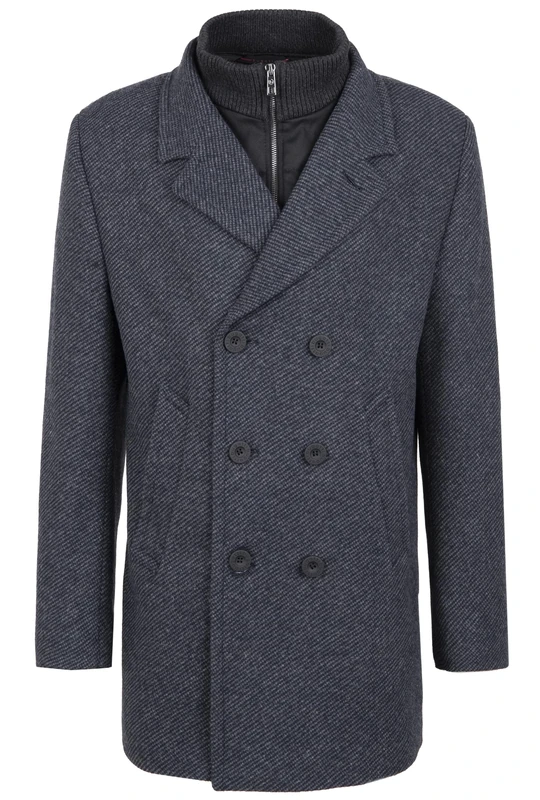 bugatti Men's 228428-24064 Wool Coat, Marine, Standard