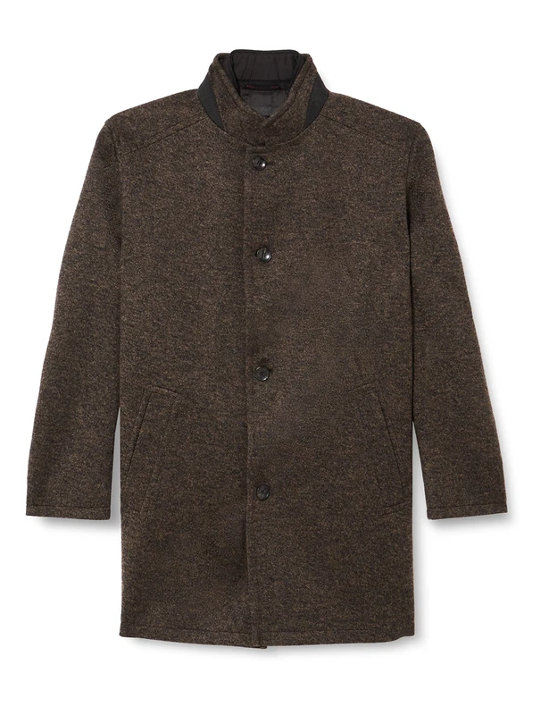 bugatti Men's 228728-24071 Wool Coat, Brown, Standard, brown