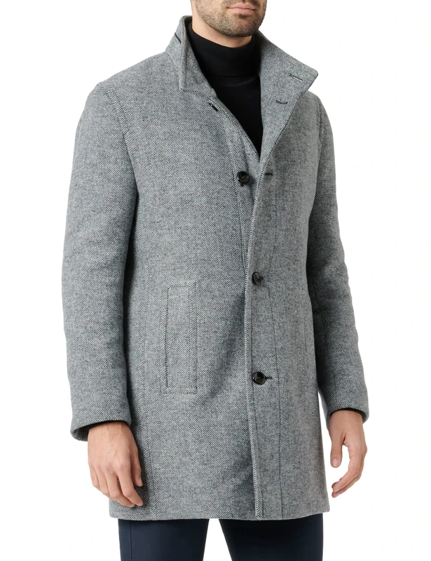 bugatti Men's 221400-24024 Wool Coat, Darkgray, 42