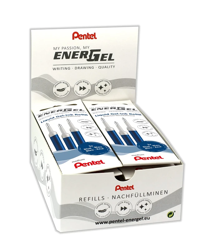 Pentel EnerGel LR7 Refill for 0.7 mm Gel Pen, Blue (Pack of 12 x 3)