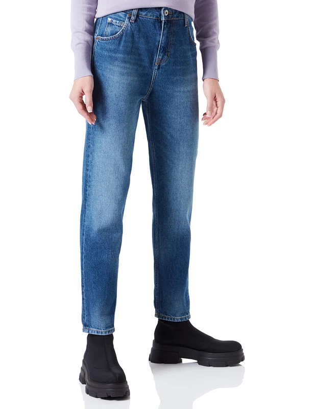 Mustang Women's Moms Jeans, Medium Blue 682, 35W x 34L