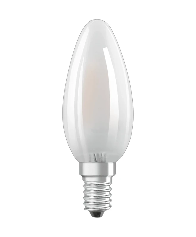 OSRAM LED Star Classic B, Base: E14, Not dimmable, Warm White, 2700 K, 4 W, replacement for 40 W Incandescent bulb, frosted, LED Retrofit CLASSIC B, pack of 6