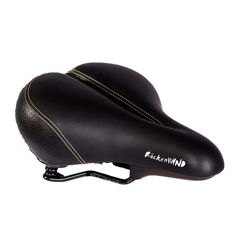 P & P pro cycling Rückenwind 803 Comfort Saddle Black/Yellow 265 x 210 mm