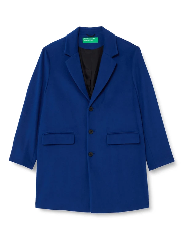 United Colors of Benetton Men's Coat 2YDTUN012, Blue 97C, 52