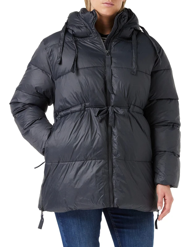 MUSTANG Women's Heidi Mid Puffer Outdoor Jacket, Ebony 4086, XS - Image 1