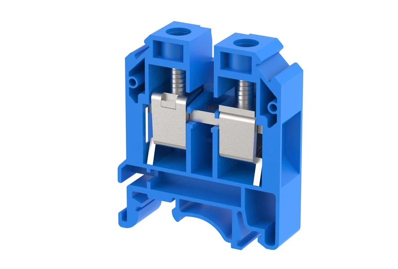 Elmex Feed Through Terminal Block 16mm Blue Pack of 50