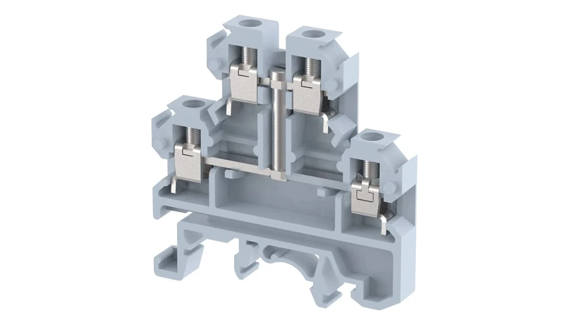 Elmex Compact Double Deck Feed Through Terminal 2.5mm Grey Pack of 100