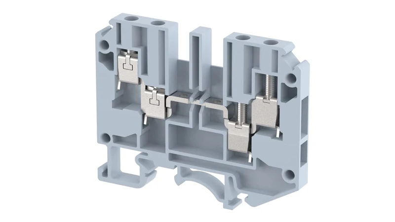 Elmex Two in Two out 4mm feed through Terminal Grey pack of 100