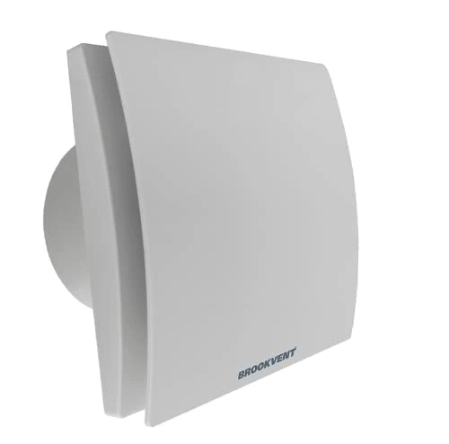 Brookvent Airstream DMEV 100 CF Extractor Fan – 100mm | Constant Flow | EC Motor | Quiet 11–26 dB(A) | IPX4 Rated | Wall/Ceiling/Window Mount | Overrun Timer | 2-Year Warranty | Double Insulated