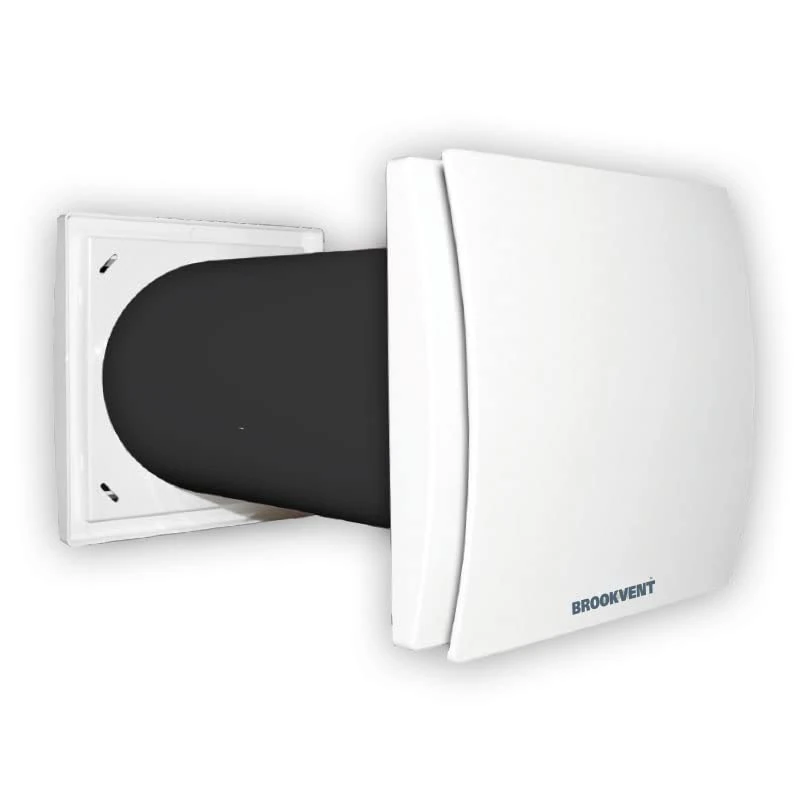 Brookvent Aircycle ONE 100 – Single Room Heat Recovery Ventilation Unit (MVHR) | Quiet, Low Energy Extract & Supply Fan | Prevents Condensation & Mould | Ideal for Bedrooms & Living Spaces (100mm)