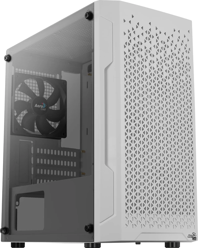 Aercool Trinity Mini-Tower V1, Tempered Glass - white