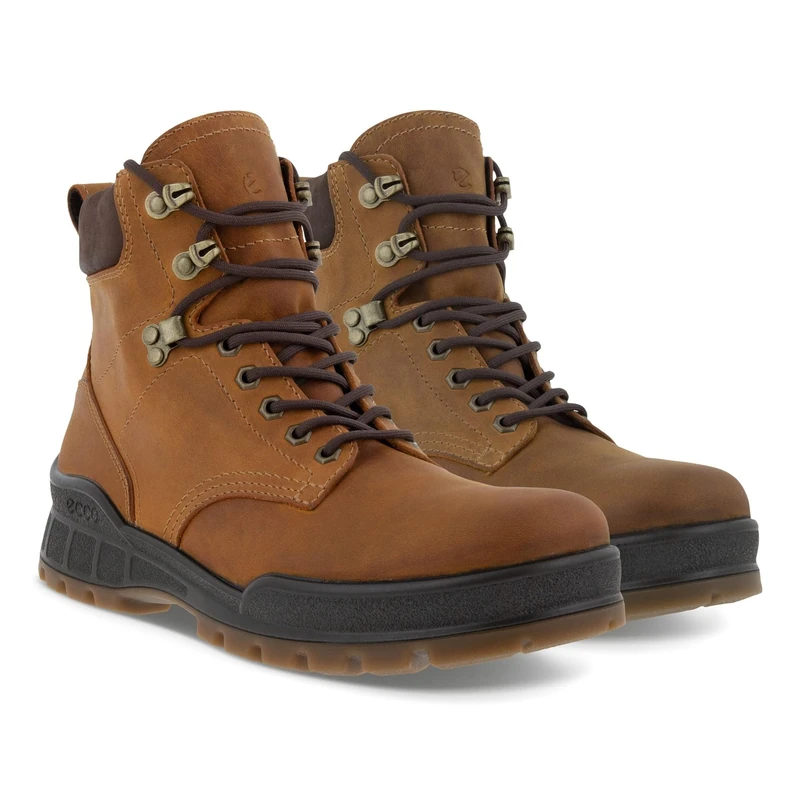 ECCO Men's Track 25 Waterproof Plain Toe Tie Hiking Boot, Amber Nubuck, 5-5.5 US
