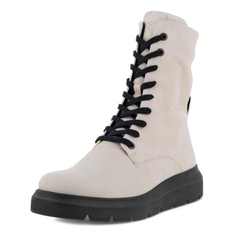 ECCO Womens Nouvelle Mid-Calf Boots - White - Size 4.5 UK - Image 1