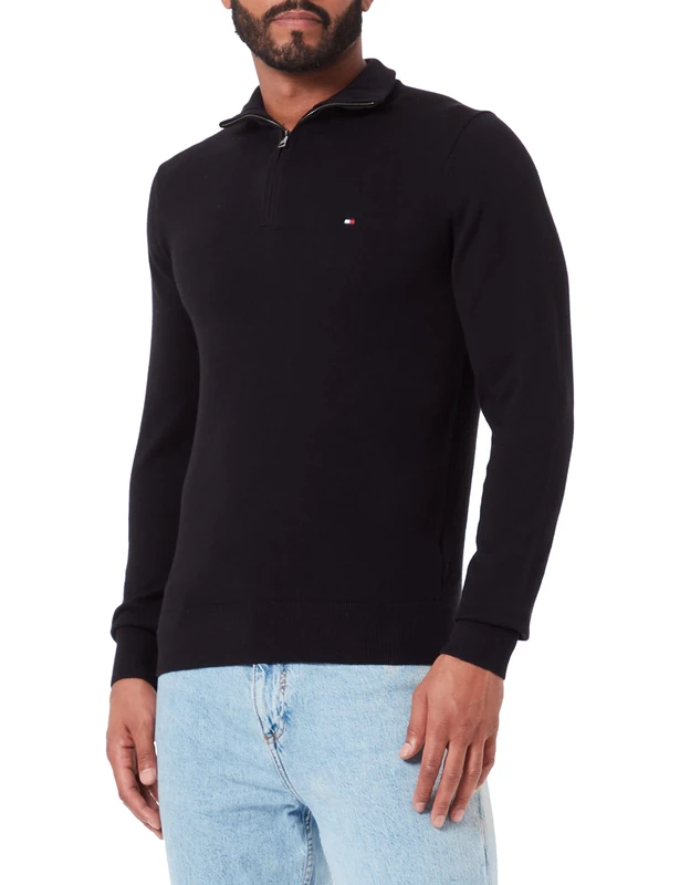Tommy Hilfiger PIMA ORG CTN Cashmere Zip Mock