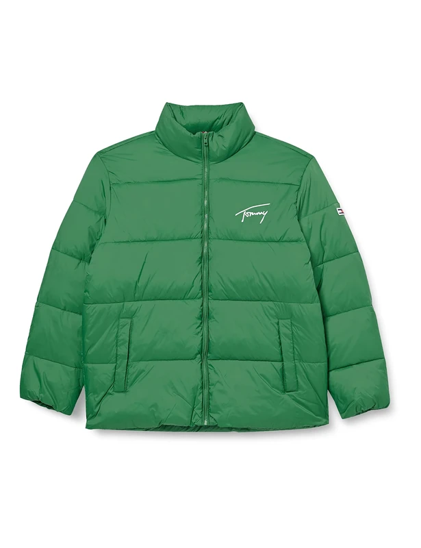 Tommy Jeans Men's TJM Signature Puffer Dm0Dm15446 Padded Jackets, Green (Green Malachite), L - Image 1