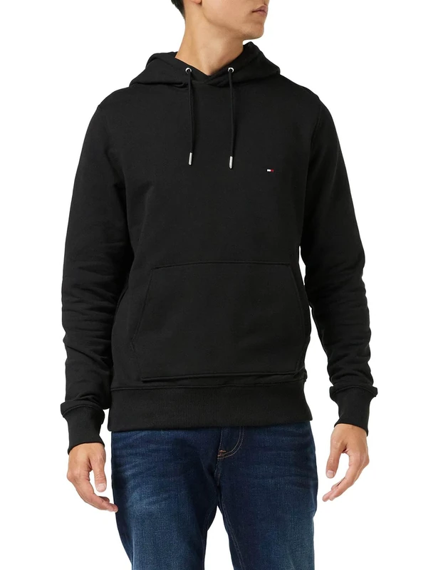 Tommy Hilfiger Men 1985 Hoodie, Black (Black), S