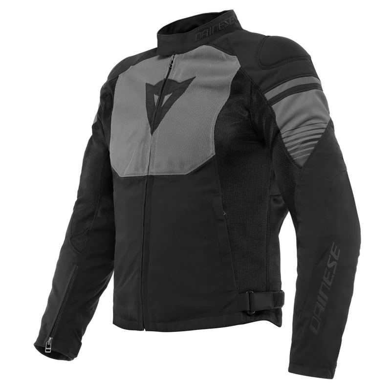Dainese - Air Fast Tex Jacket, Summer Motorcycle Jacket, Quickdry Fabric, Soft Protections On Shoulders And Elbows, Men's Motorcycle Jacket, Black/Grey/Grey, 54