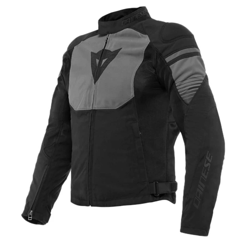 Dainese - Air Fast Tex Jacket, Summer Motorcycle Jacket, Quickdry Fabric, Soft Protections On Shoulders And Elbows, Men's Motorcycle Jacket, Black/Grey/Grey, 62