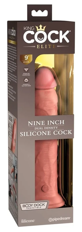 King Cock 9" Silicone Dual Density Cock Light 9 Inch
