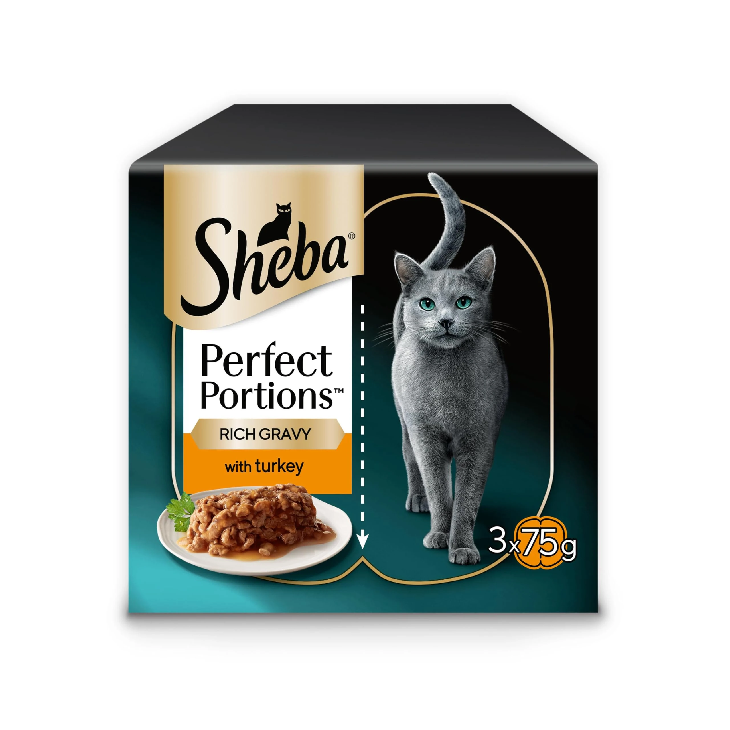 Sheba Portions with Turkey Chunks in Gravy 3x(2x37.5g)