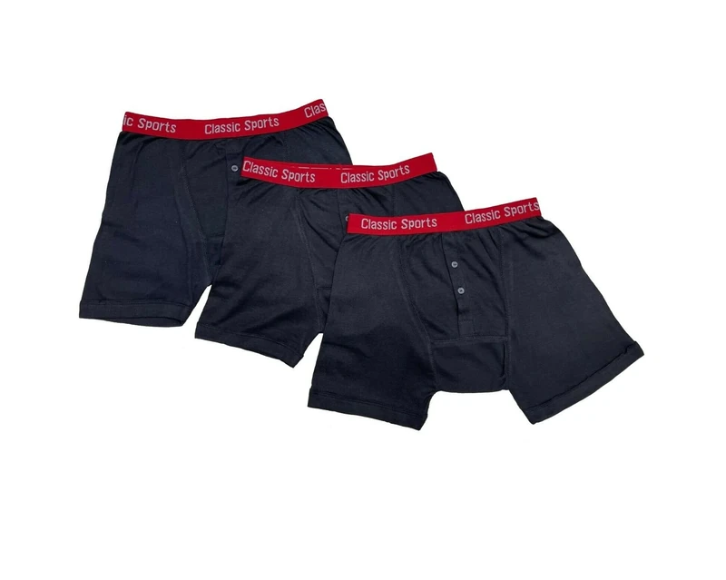 iTRONiK 6 Piars Mens Classic Sports Cotton Boxer Shorts Trunks Underwear Army Camouflage Plain Check Classic Neon Band size S to 6XL (2XL, Black With Maroon Band)