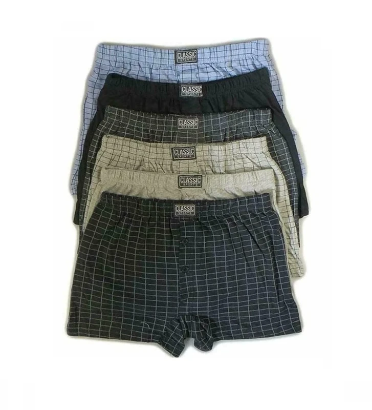 iTRONiK 6 Piars Mens Classic Sports Cotton Boxer Shorts Trunks Underwear Army Camouflage Plain Check Classic Neon Band size S to 6XL (2XL, Check Classic)