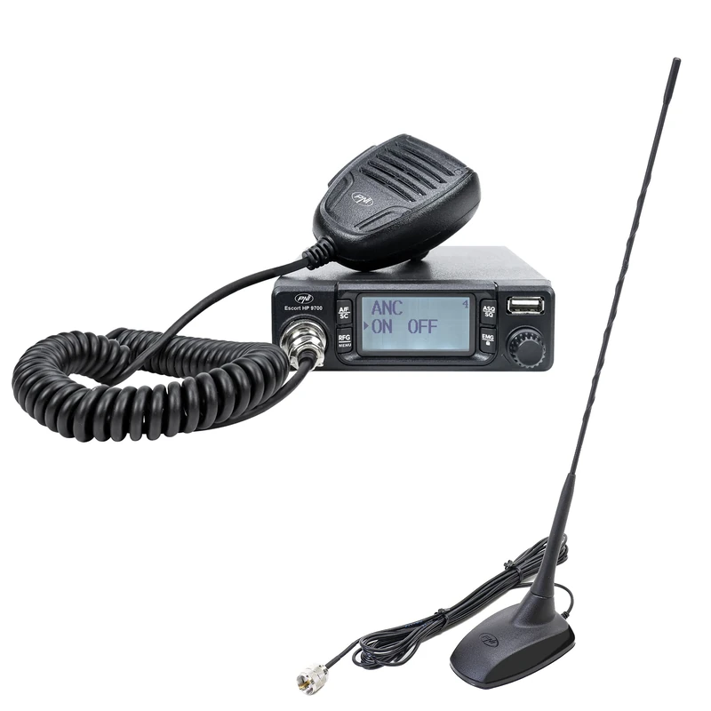 Package CB PNI Escort HP 9700 USB radio station and PNI Extra 48 CB antenna with magnetic base