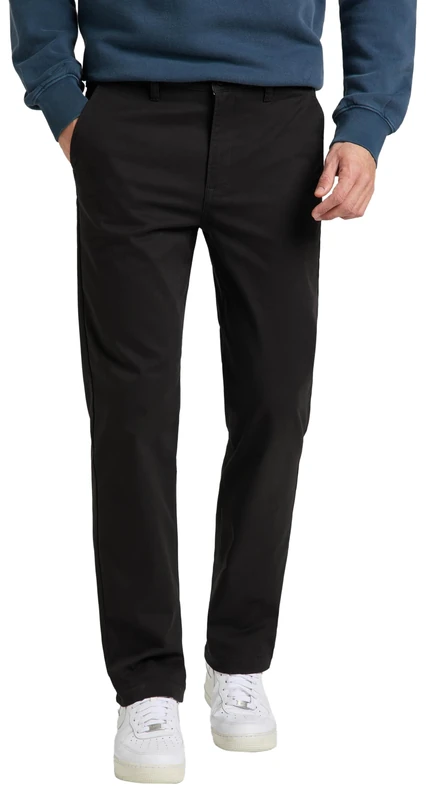 Lee Men's Regular Chinos Trousers, Black, 28 W/32 L