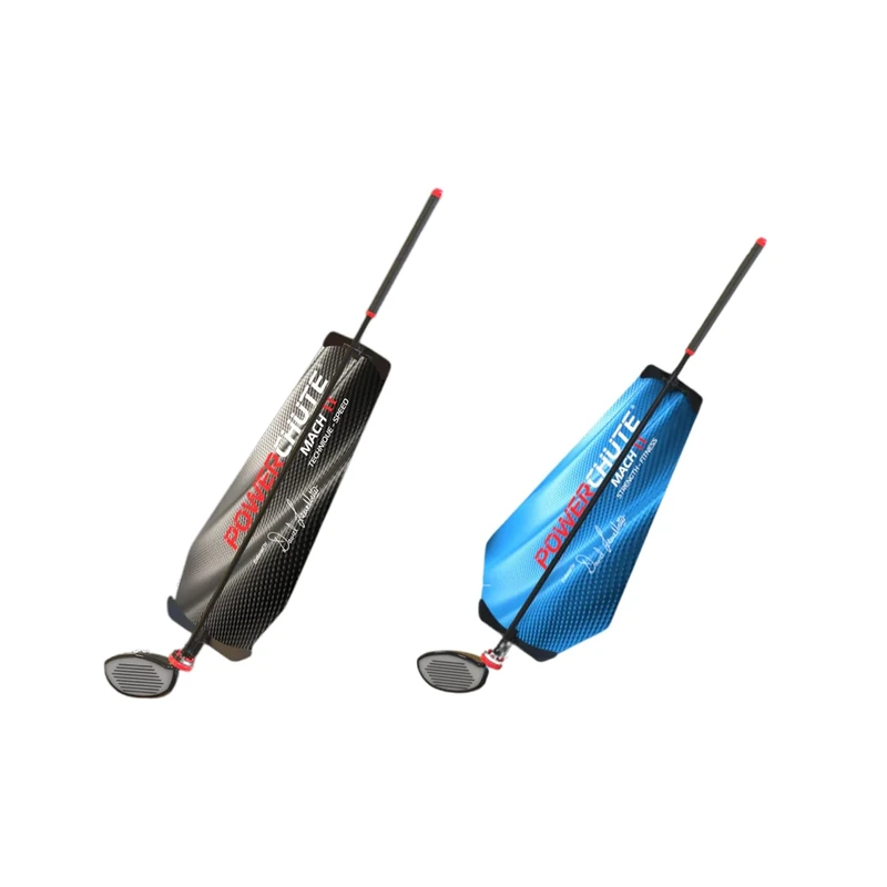 PowerPro Sports: Powerchute Mach II - Golf Swing Training Aid by David Leadbetter, 2 Resistance Club Chutes, Develop Technique-Speed-Strength-Fitness