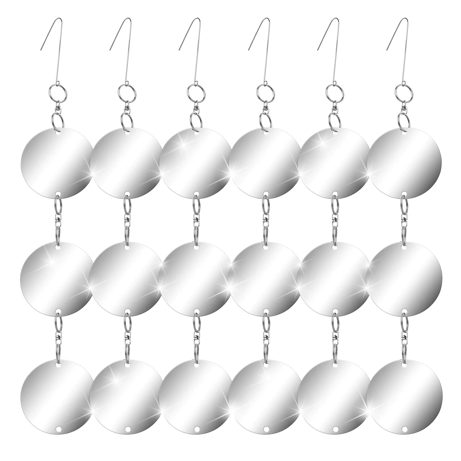 GWHOLE 18Pcs Bird Repellent Reflective Discs,Pigeon Deterrent Bird Scarers Bird Deterrent to Keep Birds Away for Garden(6 Sets)