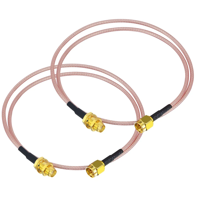 Boobrie SMA Male Female Coax Cable 50CM RG316 Coaxial Cable SMA Lead Female to Male Low Loss WiFi Antenna Extension for 4G 5G Mobile WiFi Antennas etc Pack of 2