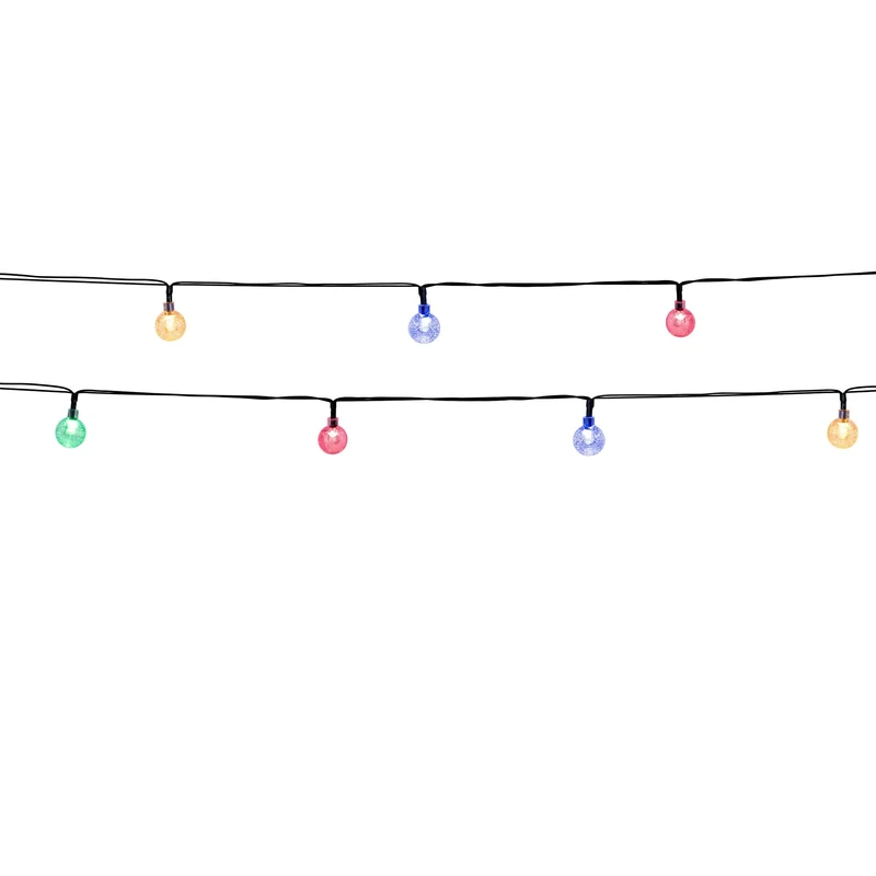 LUMI JARDIN FESTY Color 5.8M 20 Glitter Globe Solar Lights LED Multi Colour