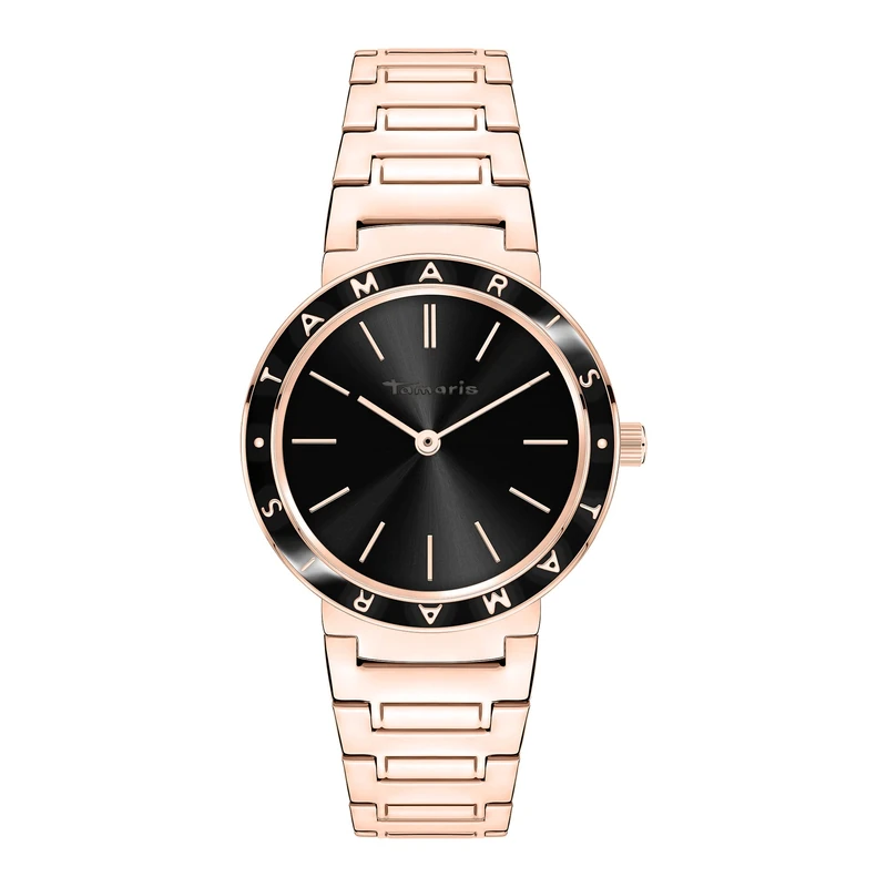 Tamaris Wristwatch, Rose Gold/Black, 34 mm, Bracelet