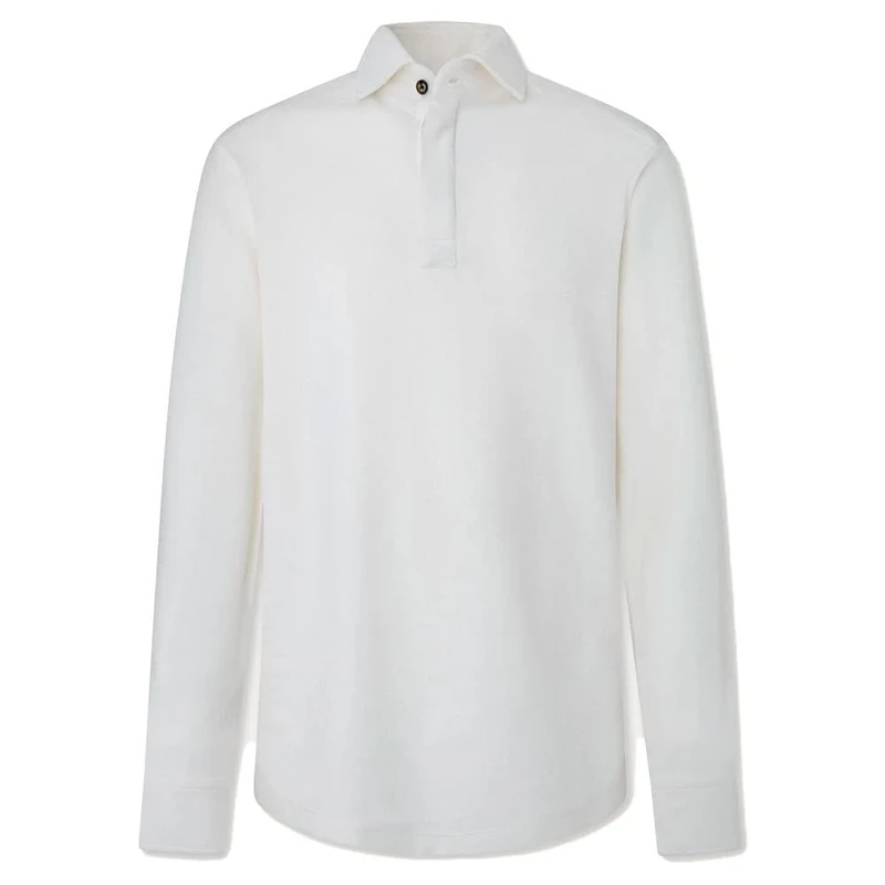 Hackett London Men's Brushed Jrsy Pullover Jumper Sweater, Beige (Ecru), XL